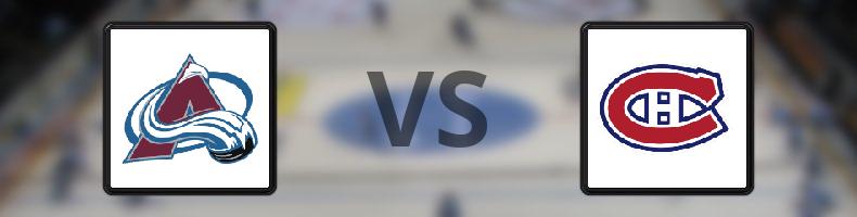 Colorado Avalanche - Montreal Canadiens odds, speltips, resultat i NHL