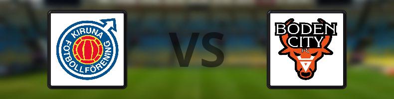 Kiruna FF - Boden City FC odds, speltips, resultat i Division 2