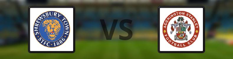 Shrewsbury - Accrington Stanley odds, speltips, resultat i League Two