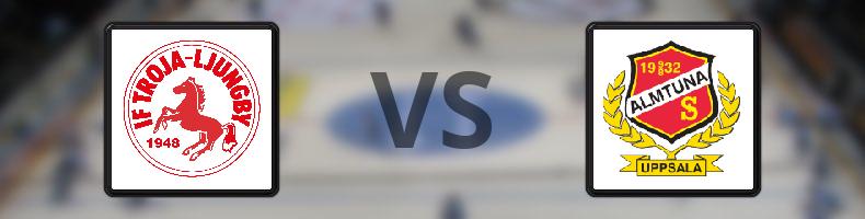 Troja/Ljungby - Almtuna odds, speltips, resultat i HockeyAllsvenskan