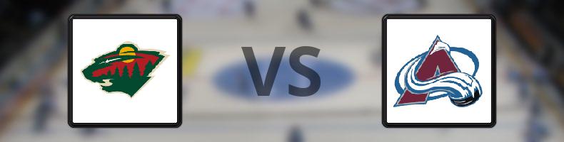 Minnesota Wild - Colorado Avalanche odds, speltips, resultat i NHL