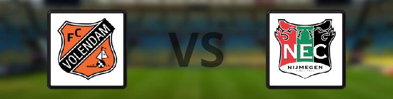Volendam - NEC Nijmegen odds, speltips, resultat i Eredivisie