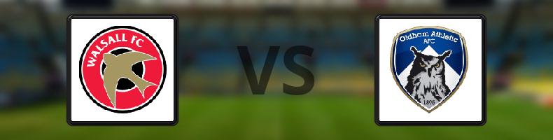 Walsall - Oldham odds, speltips, resultat i League Two