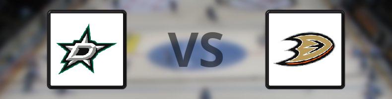 Dallas Stars - Anaheim Ducks odds, speltips, resultat i NHL