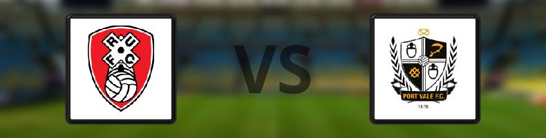 Rotherham - Port Vale odds, speltips, resultat i League One