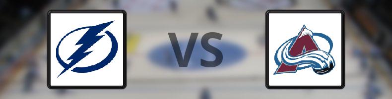 Tampa Bay Lightning - Colorado Avalanche odds, speltips, resultat i NHL
