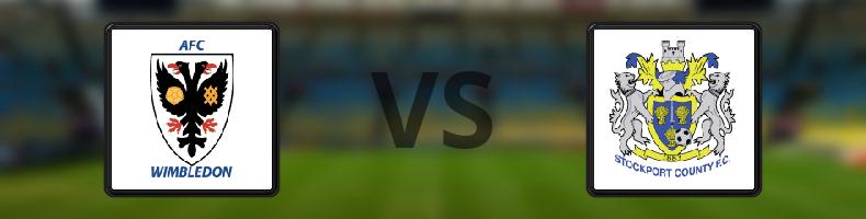 AFC Wimbledon - Stockport odds, speltips, resultat i League One