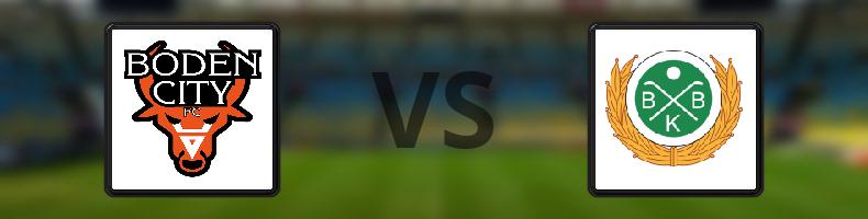 Boden City FC - Bodens BK FF odds, speltips, resultat i Division 2