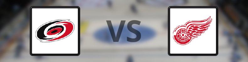 Carolina Hurricanes - Detroit Red Wings odds, speltips, resultat i NHL