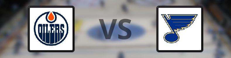 Edmonton Oilers - St Louis Blues odds, speltips, resultat i NHL