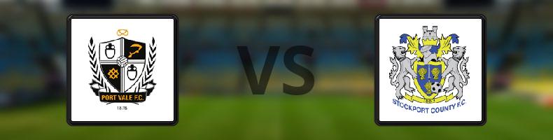Port Vale - Stockport odds, speltips, resultat i League One