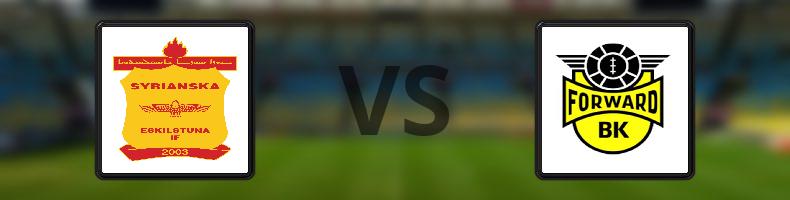 Syrianska Eskilstuna IF - BK Forward odds, speltips, resultat i Division 2