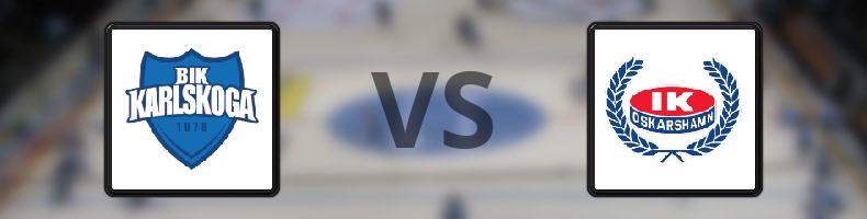 BIK Karlskoga - Oskarshamn odds, speltips, resultat i HockeyAllsvenskan