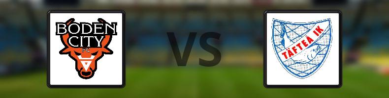 Boden City FC - Täfteå IK odds, speltips, resultat i Division 2