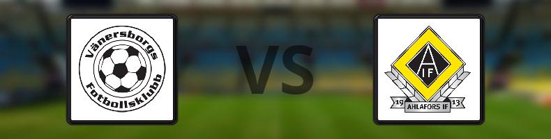 Vänersborgs FK - Ahlafors IF odds, speltips, resultat i Division 2