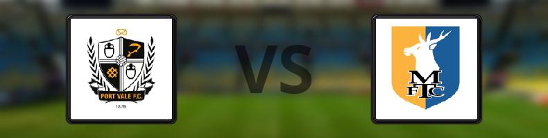 Port Vale - Mansfield odds, speltips, resultat i League One