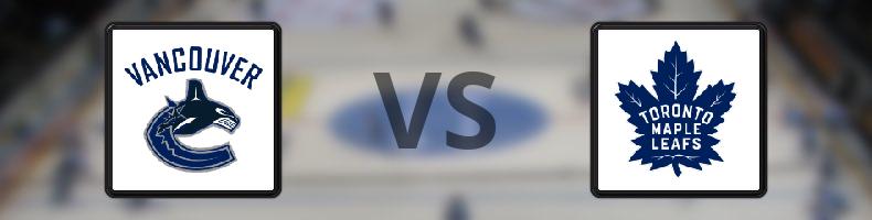 Vancouver Canucks - Toronto Maple Leafs odds, speltips, resultat i NHL