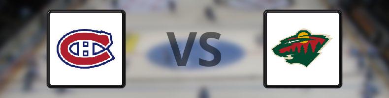 Montreal Canadiens - Minnesota Wild odds, speltips, resultat i NHL