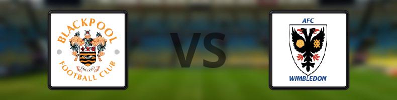 Blackpool - AFC Wimbledon odds, speltips, resultat i League One