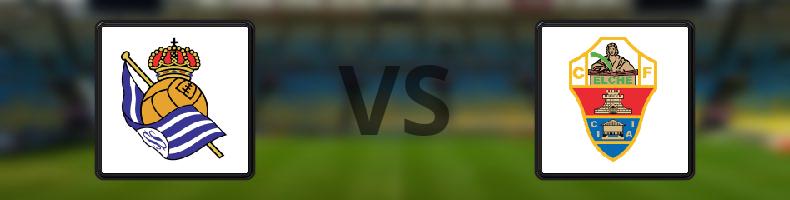 Real Sociedad - Elche odds, speltips, resultat i La Liga