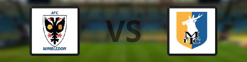 AFC Wimbledon - Mansfield odds, speltips, resultat i League One