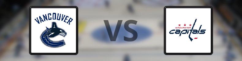 Vancouver Canucks - Washington Capitals odds, speltips, resultat i NHL
