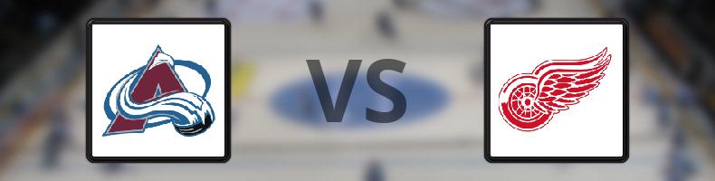 Colorado Avalanche - Detroit Red Wings odds, speltips, resultat i NHL