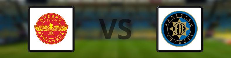 Örebro Syrianska BK - IF Karlstad Fotboll odds, speltips, resultat i Division 1