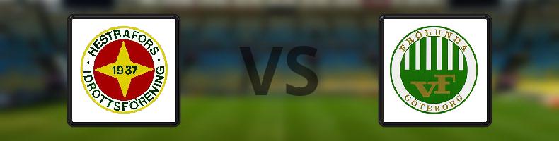 Hestrafors IF - Västra Frölunda IF odds, speltips, resultat i Division 2