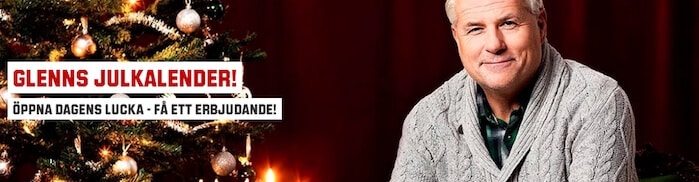 Glenns julkalender hos Unibet