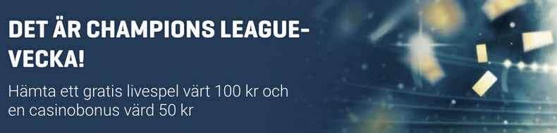 Gratisspel på Champions League hos NordicBet