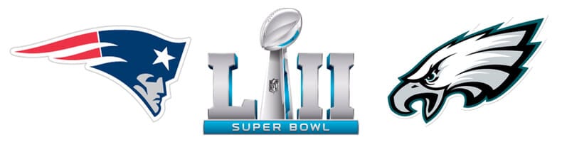 Patriots - Eagles Super Bowl 2018 roliga odds och specialspel