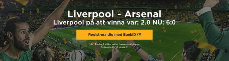 Få boostade odds på att Liverpool slår Arsenal hos MrGreen Betting!