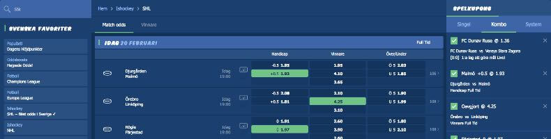 Hajper odds, betting och sport