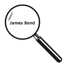 Söker efter James Bond med förstoringsglas