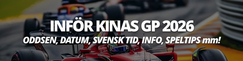 Formel 1: Vem vinner Kinas GP 2026? - odds, datum & speltips