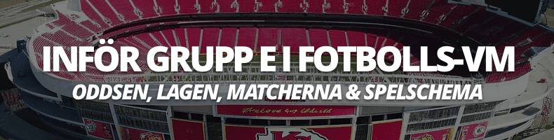 Fotbolls-VM 2026: Grupp E - odds, spelschema, tabell & resultat