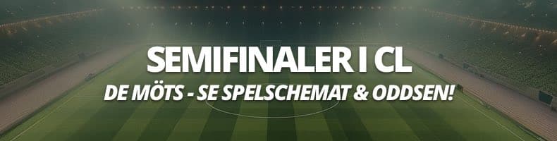 Champions League: Semifinaler 2026 - Odds & matcherna