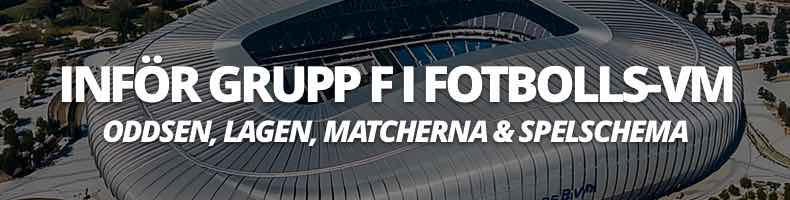 Fotbolls-VM 2026: Grupp F - odds, spelschema, tabell & resultat