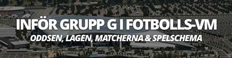 Fotbolls-VM 2026: Grupp G - odds, spelschema, tabell & resultat