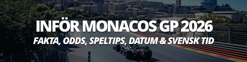 Formel 1: Vem vinner Monacos GP 2026? - odds, datum & speltips