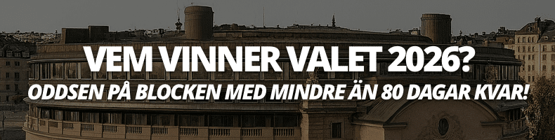 Vem vinner valet 2026 i Sverige? Oddsen & datum