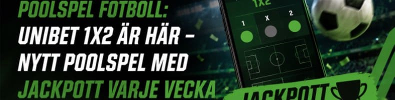 Unibet 1X2 ett nytt poolspel med jackpott!