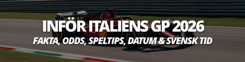 Formel 1: Vem vinner Italiens GP 2026? – odds, datum & speltips