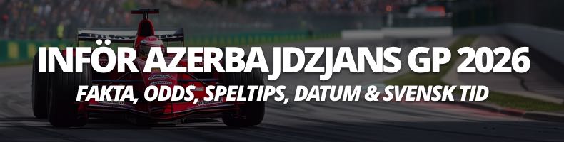 Formel 1: Vem vinner Azerbajdzjans GP 2026? - odds, datum & speltips