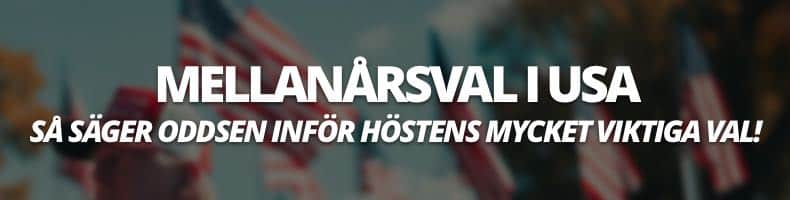 Oddsen på Mellanårsvalet i USA 2026 & datum